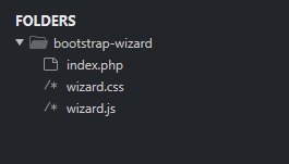 Struktur file form wizard bootstrap