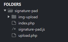 Struktur file signature pad jquery