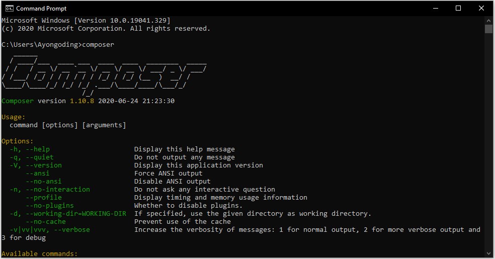 Command Prompt Composer