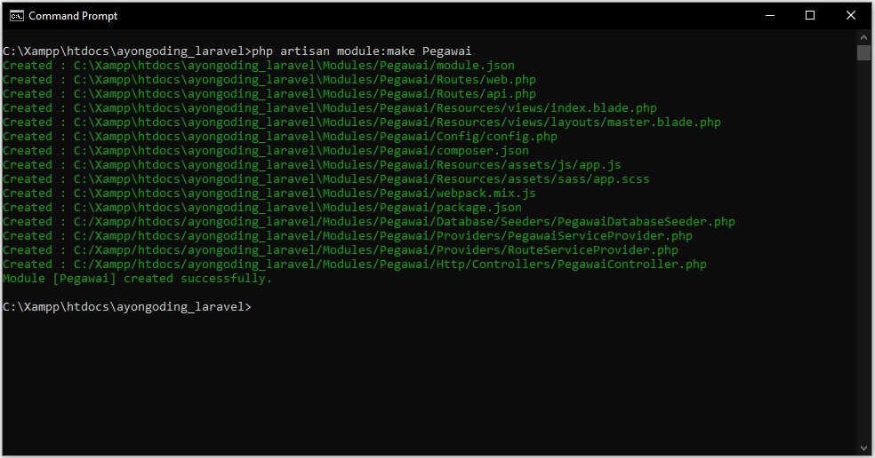 Tutorial Menggunakan Laravel Modules