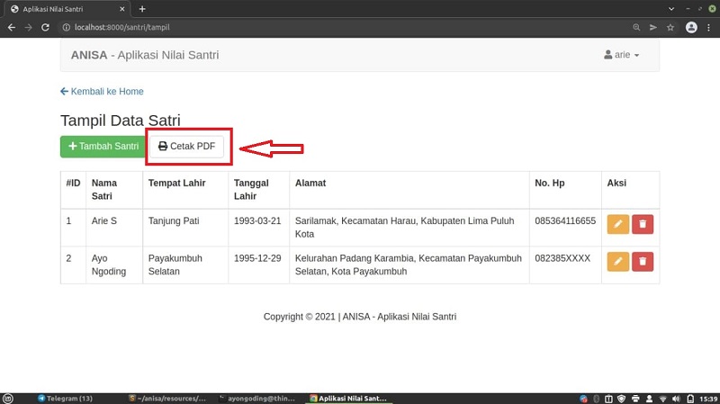 Cetak PDF Laravel