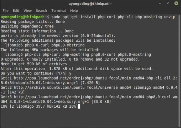 Install Ekstensi PHP