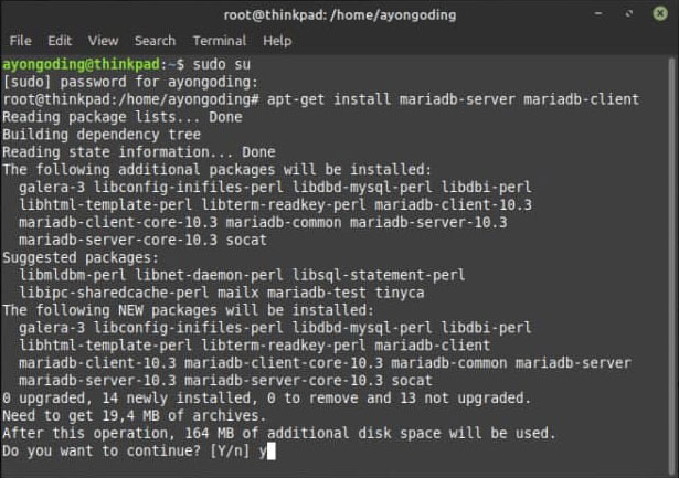 Install MariaDB