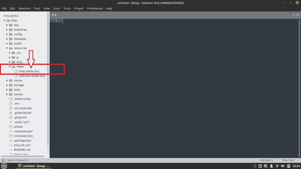 Membuat View Laravel