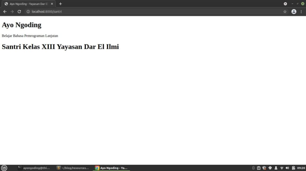 Menampilkan View dari Controller Laravel