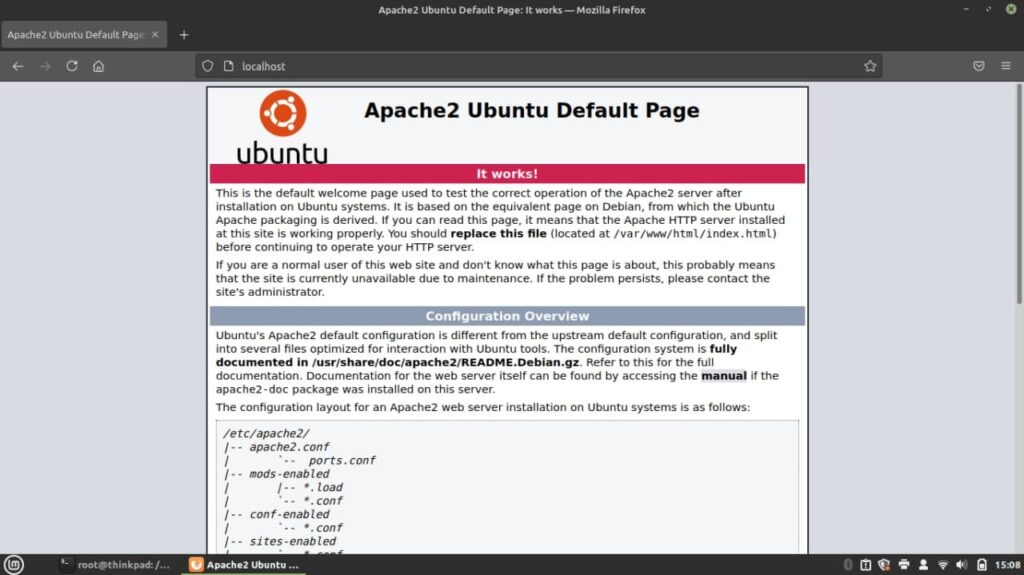 Tampilan Localhost