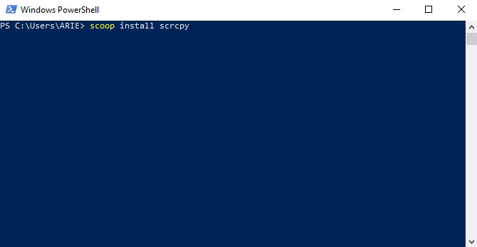 Installasi scrcpy
