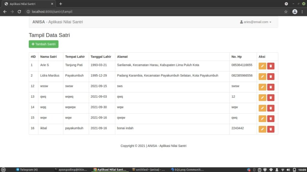 Menampilkan Data dari Database pada Laravel