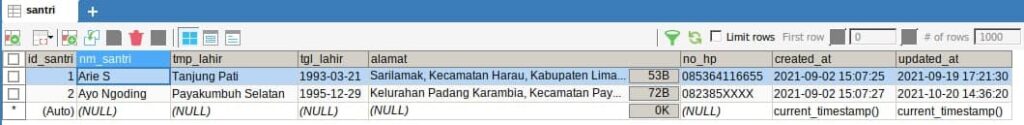 Belajar Seeding Laravel