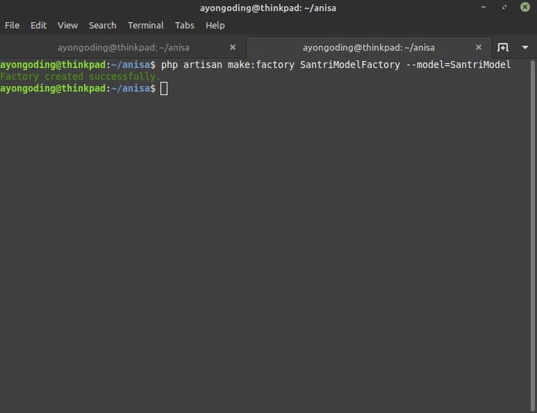 Membuat Factory Laravel