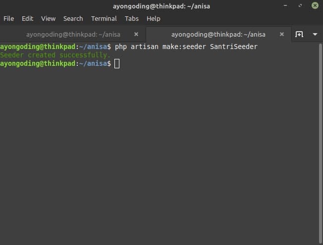 Membuat Seeding Laravel