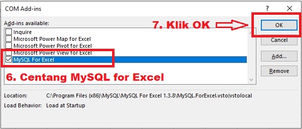 MySQL for Excel Add-ins Available Excel